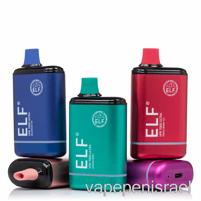 חד פעמי Vape Israel Elf Vpr 7000 אולטרה קרח שחור חד פעמי